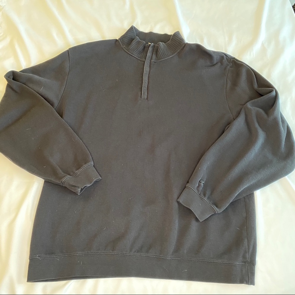 Black Cutter & Buck Quarter ZIP Sweater